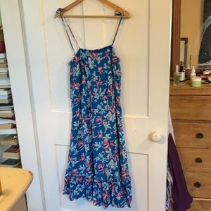 Vintage Hawaiian midi dress hibiscus